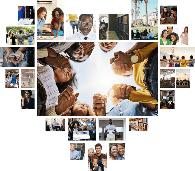 A group of people that are sitting in the middle of a circle.